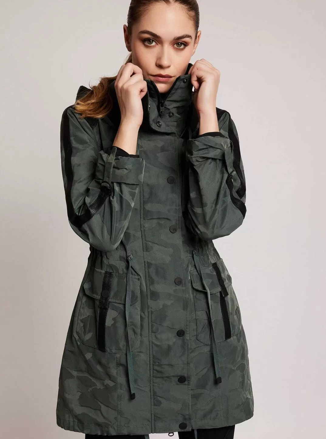 Blanc Noir Anorak Camouflage^Femmes Vestes Et Anoraks