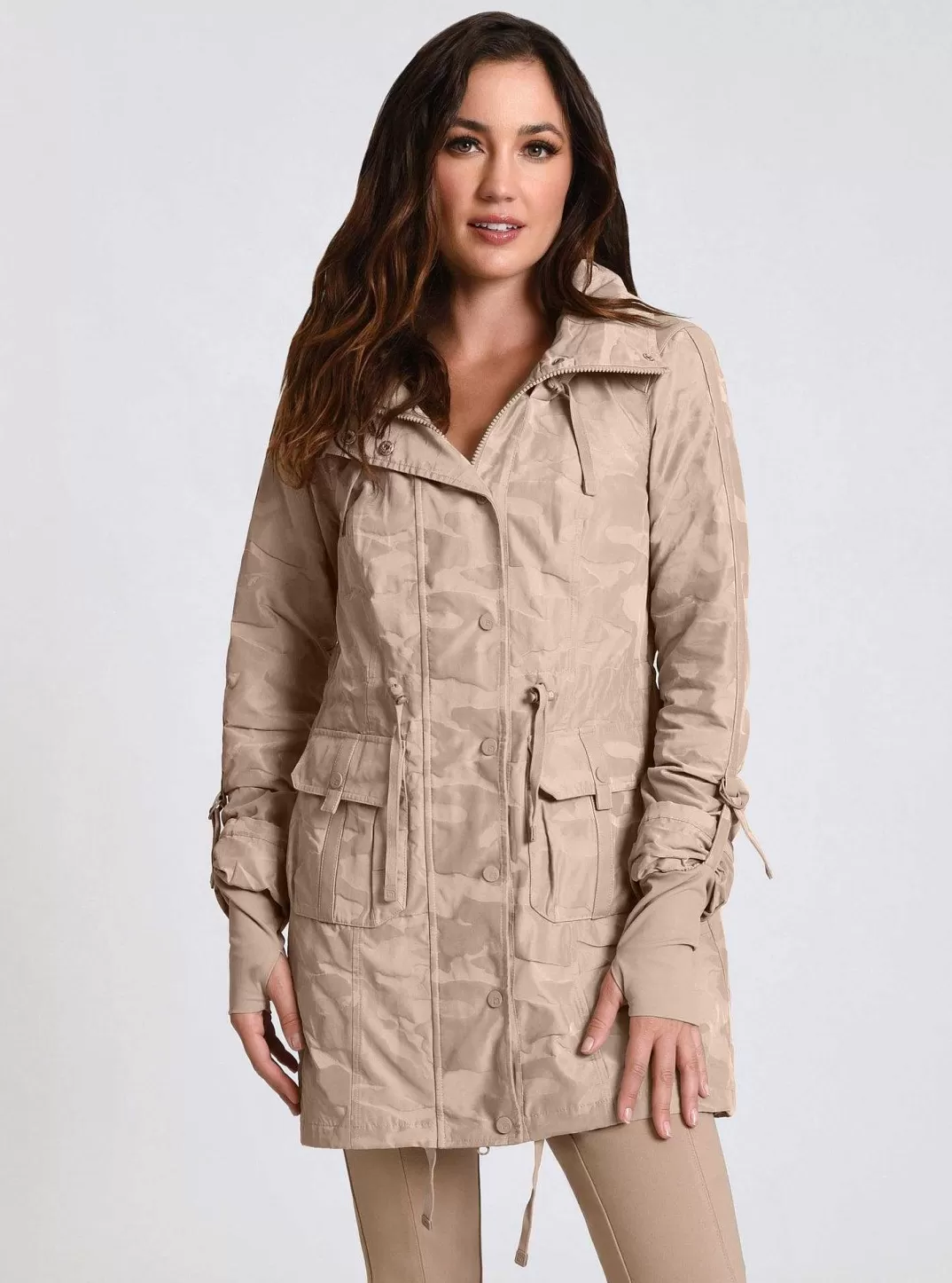 Blanc Noir Anorak Camouflage^Femmes Vestes Et Anoraks