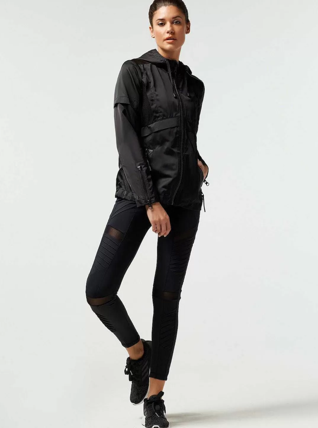 Blanc Noir Anorak Studio^Femmes Vêtements De Sport