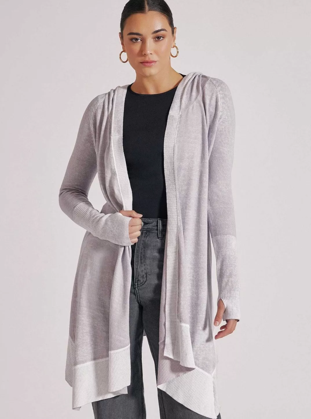 Blanc Noir Cardigan Chasseresse^Femmes Chandails