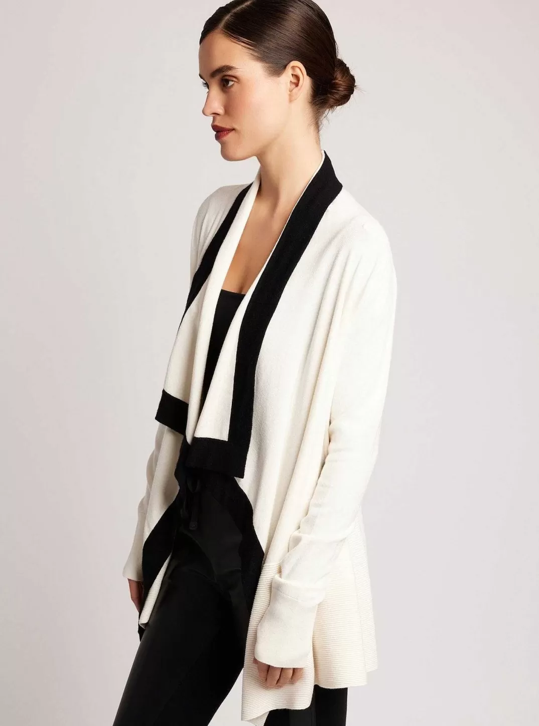 Blanc Noir Cardigan Portola A Blocs De Couleurs^Femmes Hauts