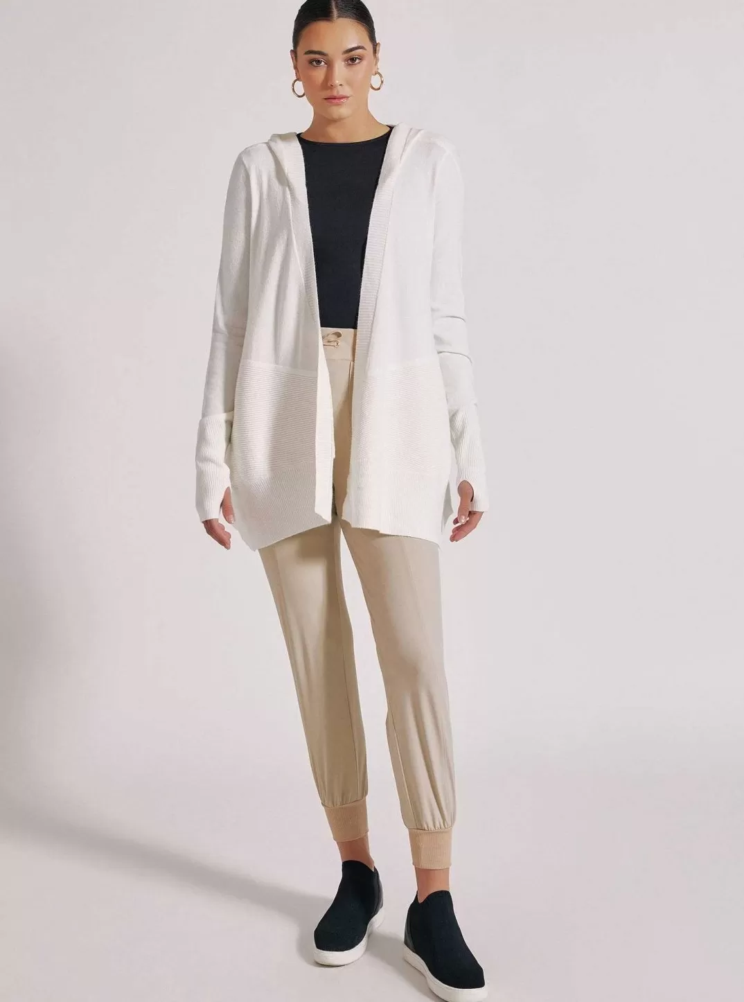 Blanc Noir Cardigan Portola Court^Femmes Chandails