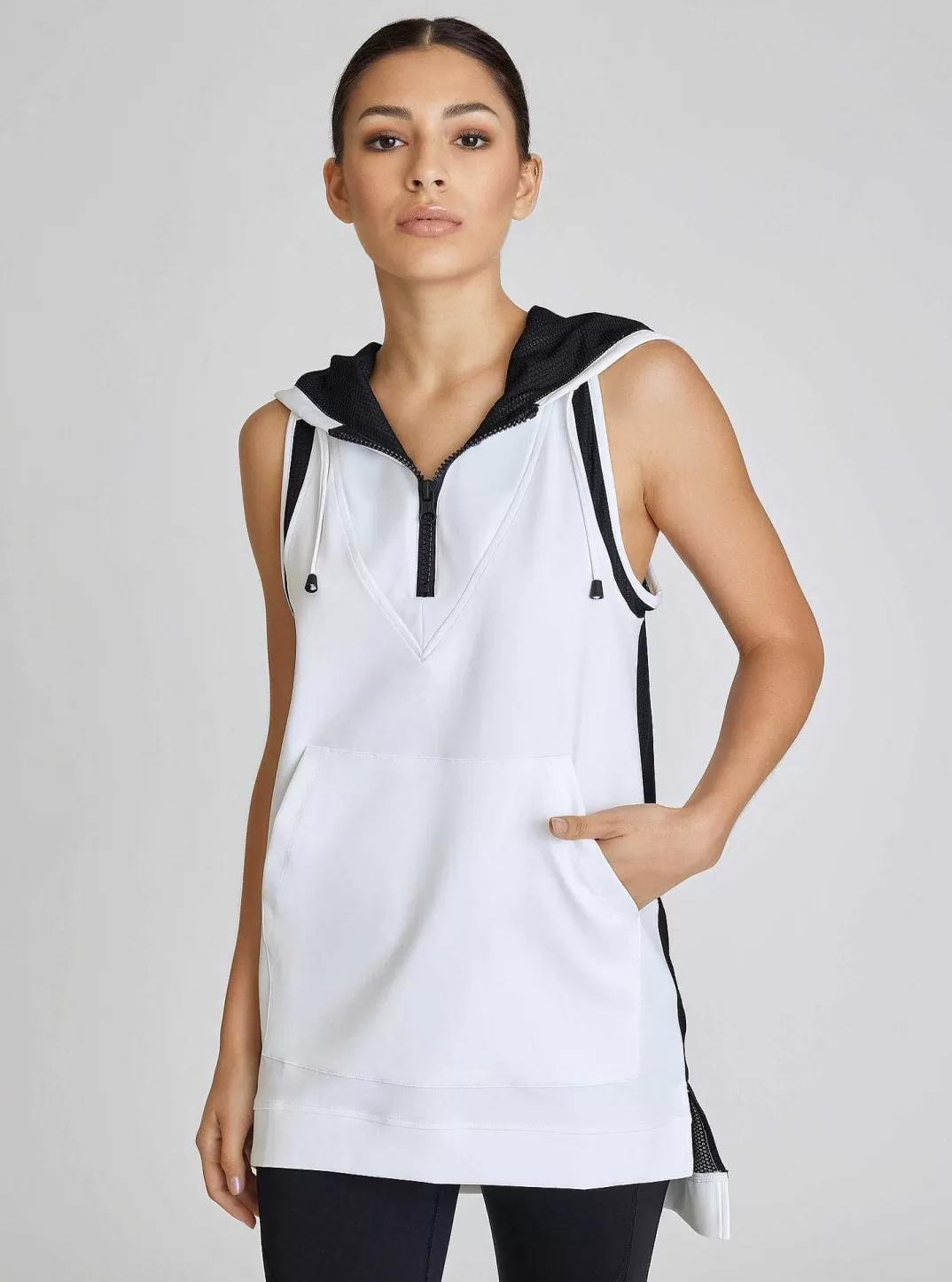 Blanc Noir Gilet Cocon^Femmes Vêtements De Sport