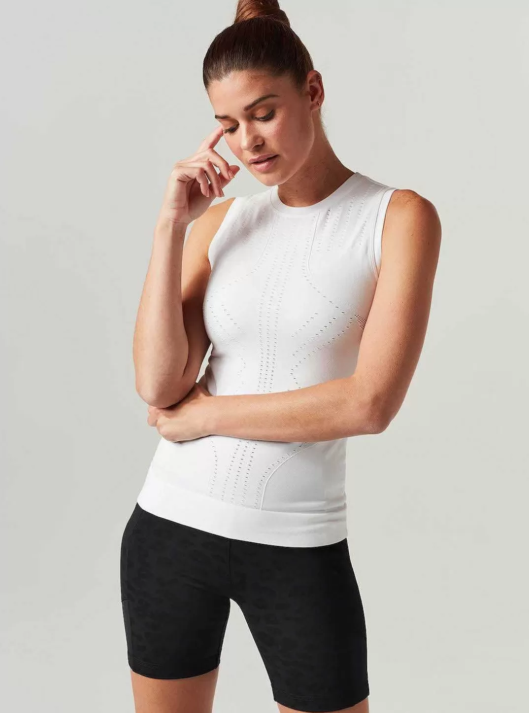 Blanc Noir Haut Infini^Femmes Vêtements De Sport