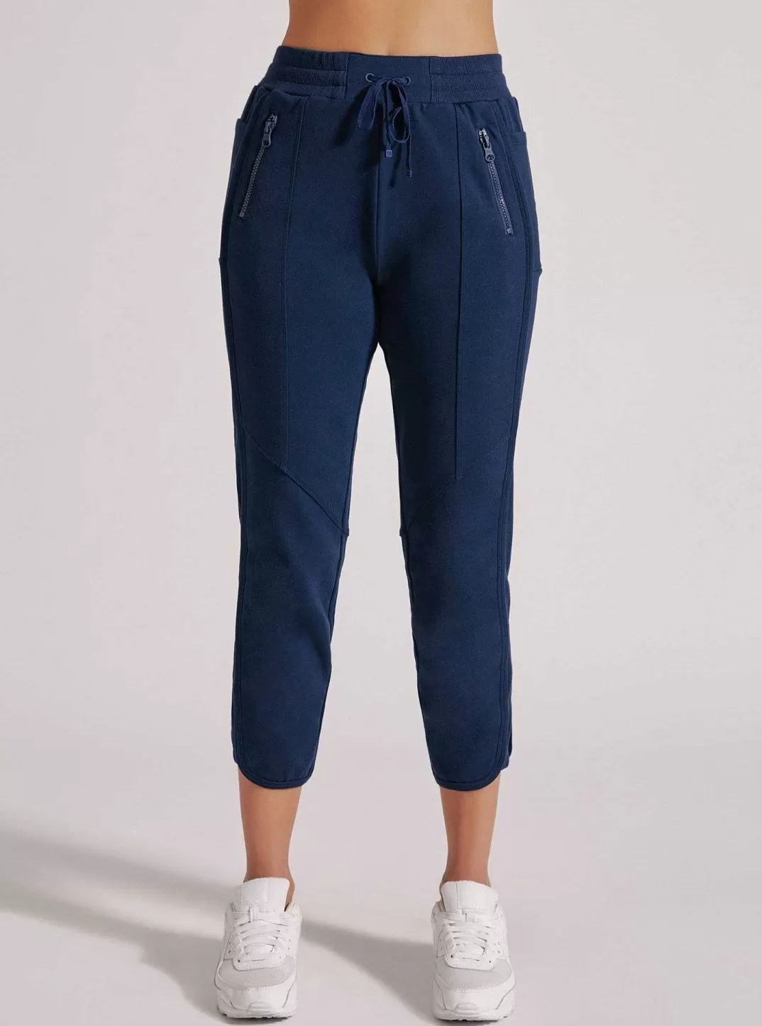 Blanc Noir Pantalon Court Tempete^Femmes Bleu Marine