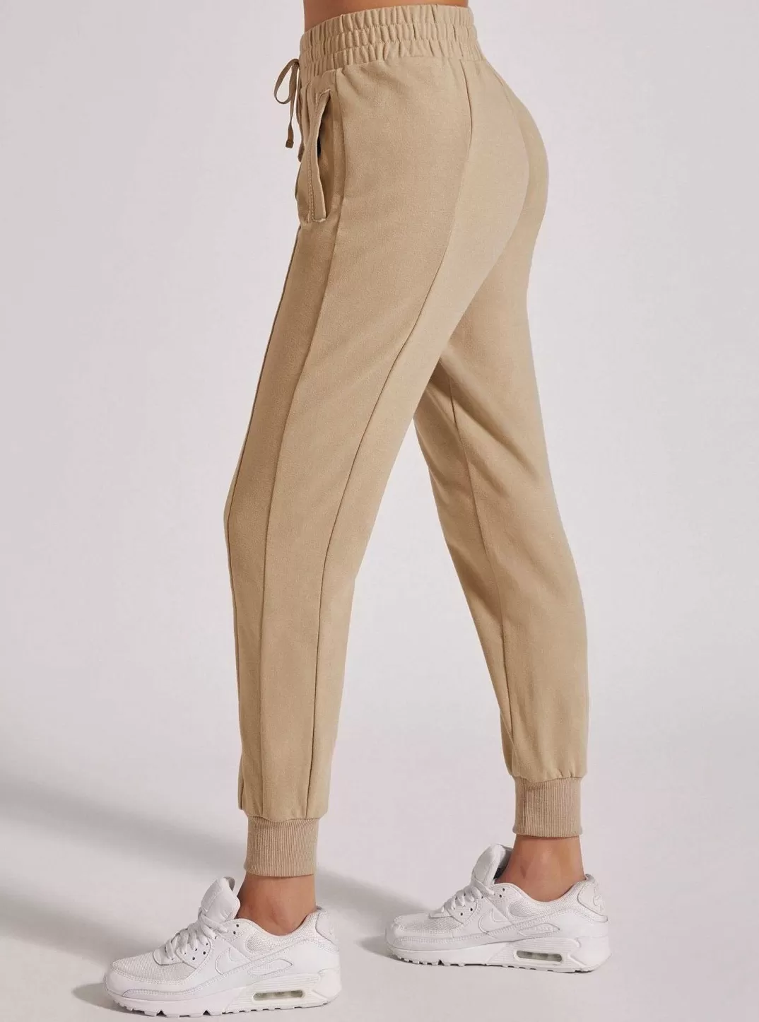 Blanc Noir Pantalon De Jogging A Coutures Contrastees Yolo^Femmes Bas