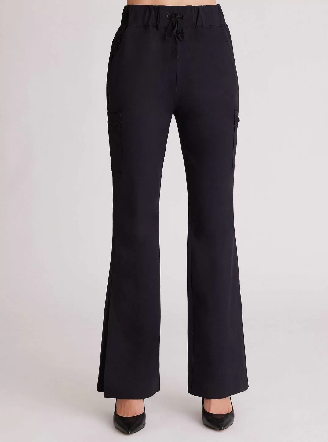 Blanc Noir Pantalon Evase Tectonic Kick^Femmes Bas