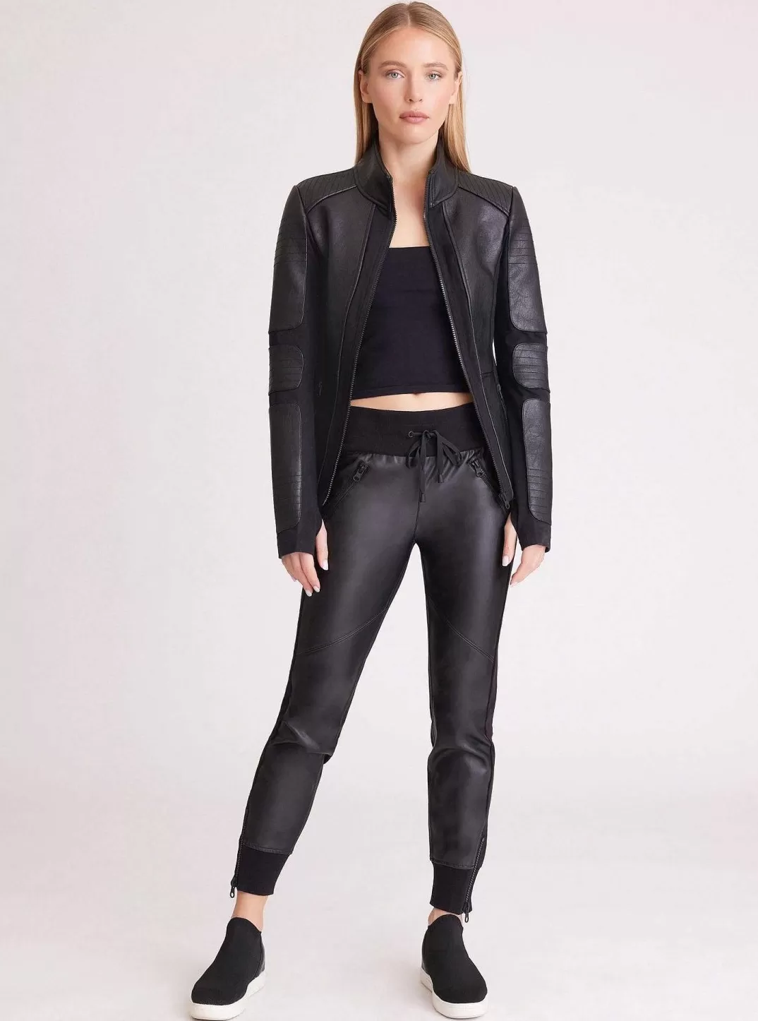 Blanc Noir Veste De Moto Zippee Sur Le Devant^Femmes Motos